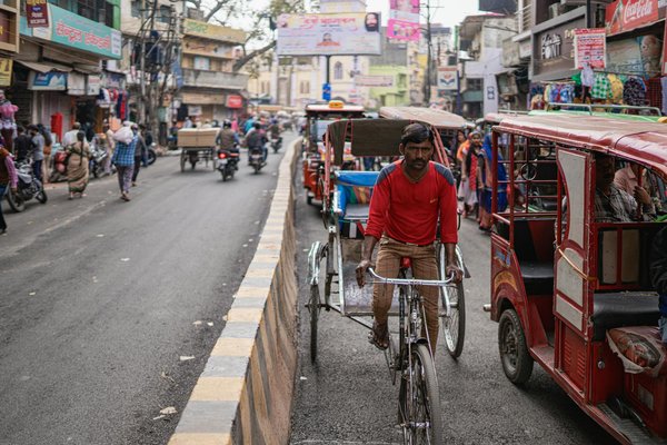 Cycliste en voyage itinérant